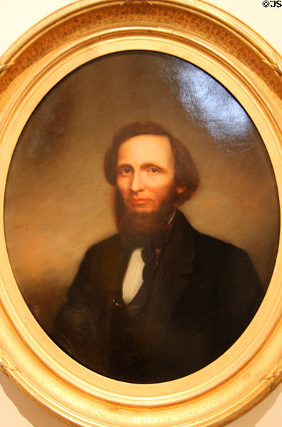 Portrait of Justice William Little Lee (1821-57) at Ali'iolani Hale (Old Courthouse) museum. Honolulu, HI.