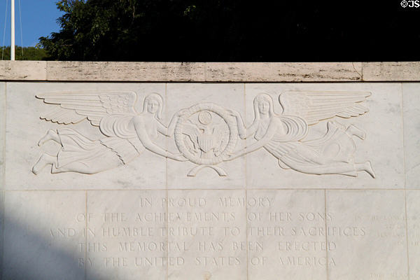 Detail of Honolulu Memorial for America's sons. Honolulu, HI.