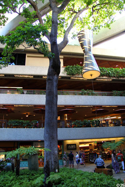 Courtyard area at Royal Hawaiian Shopping Center. Waikiki, HI.