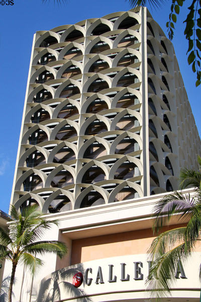 DFS Waikiki Galleria Office Tower (1967) (15 floors) (2222 Kalakaua Ave.). Waikiki, HI.