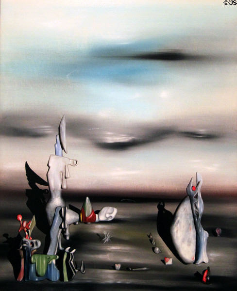 The Long Rain (1942) by Yves Tanguy at Honolulu Academy of Arts. Honolulu, HI.