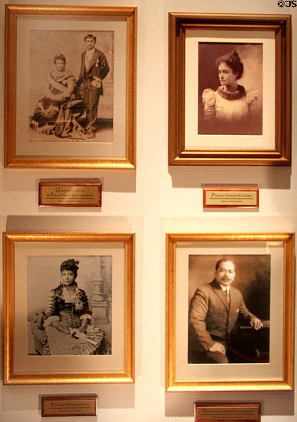 Photos of Hawaiian royal family members at Bishop Museum. Honolulu, HI.