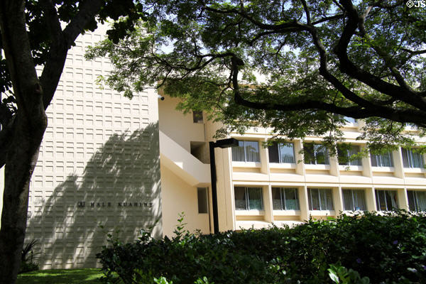 Hale Kuahine (1962) at University of Hawai'i. Honolulu, HI. Architect: I.M. Pei.