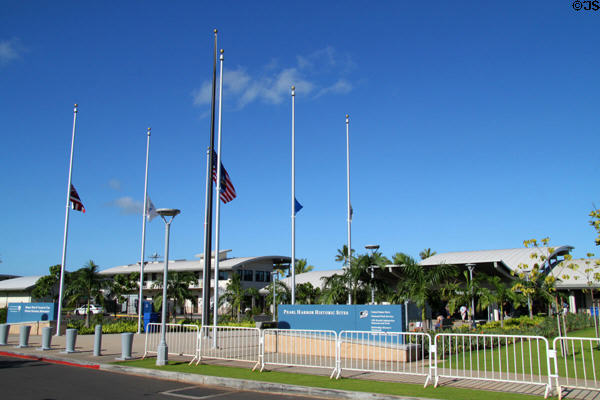 Pearl Harbor Historic Sites reception center operated by U.S. Navy & National Park Service. Honolulu, HI.