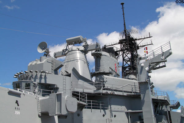 Superstructure of USS Missouri. Honolulu, HI.