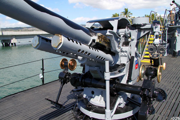 Deck gun of USS Bowfin Submarine. Honolulu, HI.