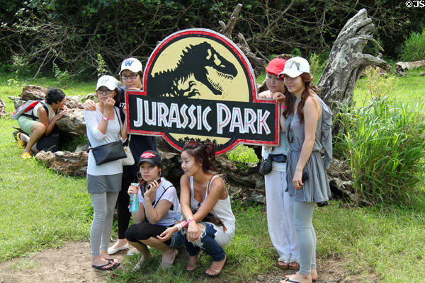 Jurassic Park filming location on film tour at Kualoa Ranch. HI.