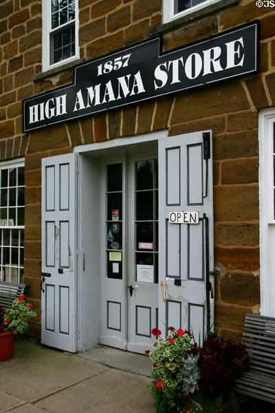 High Amana Store entrance. High Amana, IA.