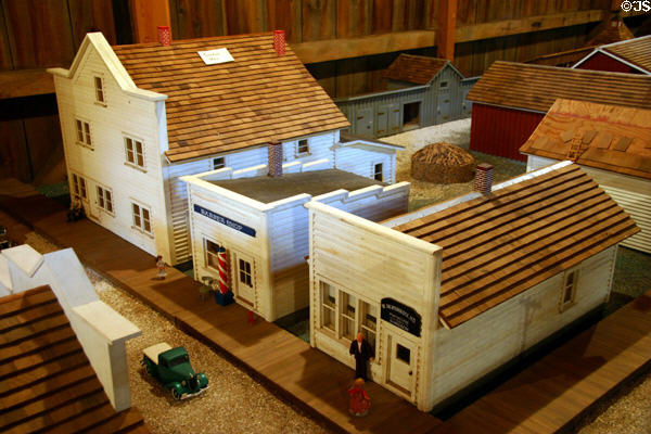 Model of bygone Midwestern town at Mini-Americana Barn Museum. South Amana, IA.