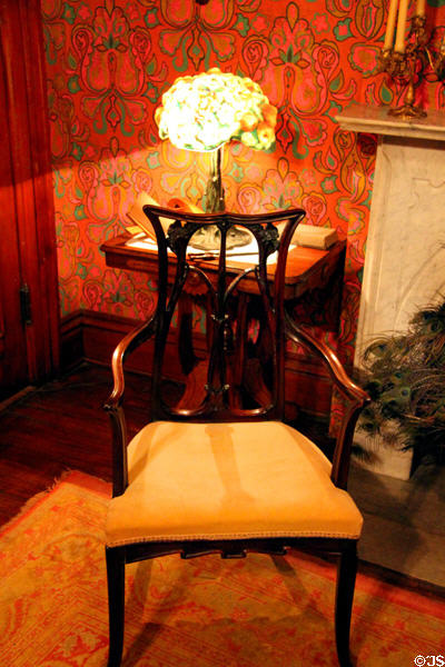 Art Nouveau armchair at Dodge House. Council Bluffs, IA.