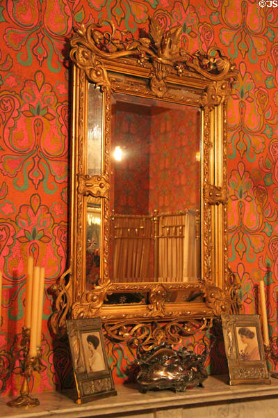 Art Nouveau mirror at Dodge House. Council Bluffs, IA.