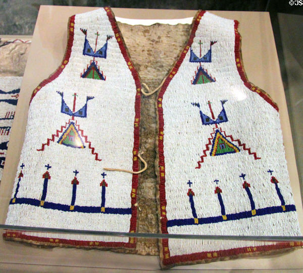 Sioux(?) beaded vest (c1890) at Union Pacific Railroad Museum. Council Bluffs, IA.