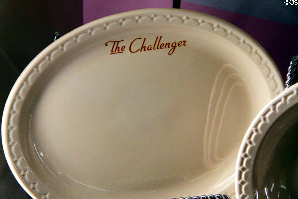 Challenger dining pattern plate (1937-54) at Union Pacific Railroad Museum. Council Bluffs, IA.