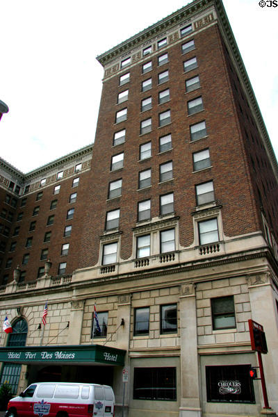 Hotel Fort Des Moines (1919) (11 floors). Des Moines, IA. Architect: Proudfoot, Bird & Rawson. On National Register.