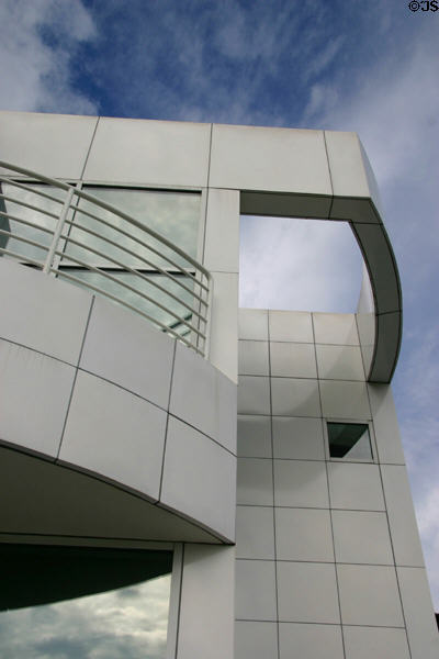Detail of Meier's Des Moines Art Center building. Des Moines, IA.