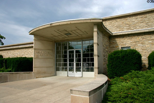 First Des Moines Art Center building (1948). Des Moines, IA. Architect: Eliel Saarinen. On National Register.