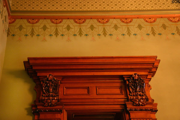 Doorway detail of Governor's office in Iowa State Capitol. Des Moines, IA.