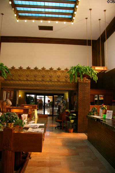 Interior overview of Merchants' National Bank. Grinnell, IA.