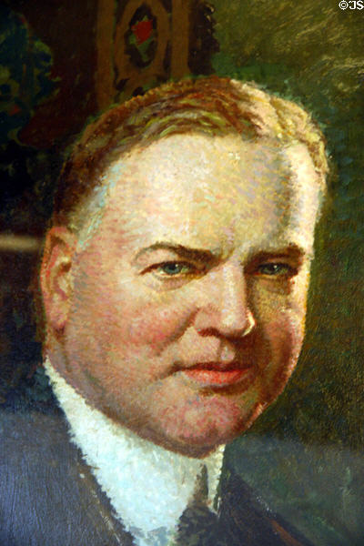 Painted portrait of Herbert Hoover President-elect (1929) by Henry Salem Hubbell. West Branch, IA.