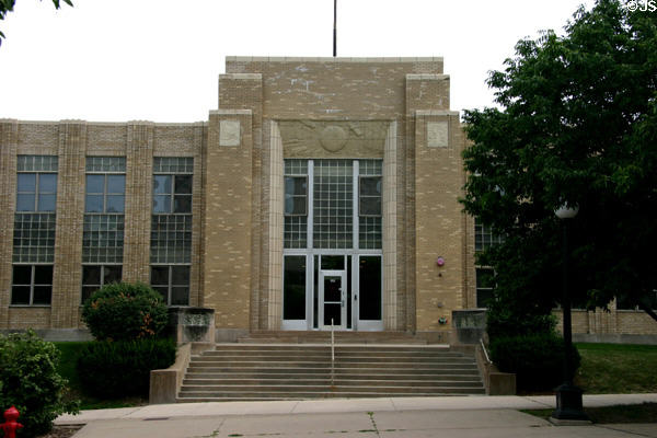 Old Iowa City Press-Citizen Building (1937) (319 E. Washington St.). Iowa City, IA. Style: Art Deco.