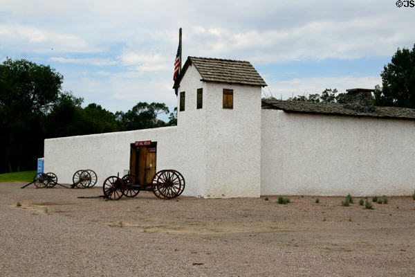 Replica of Fort Hall near Snake River section of Oregon & California Trails. Pocatello, ID.