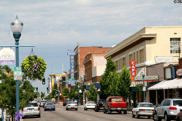 Streetscape of Pocatello's Main Street. Pocatello, ID.