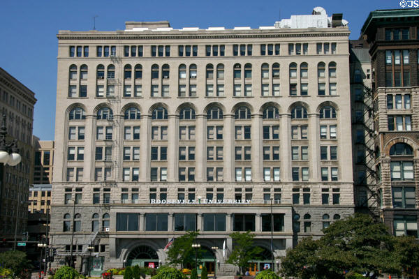 Auditorium Building (1890) (17 floors) (430 South Michigan Ave.) (now Roosevelt University). Chicago, IL. Architect: Adler & Sullivan. On National Register.