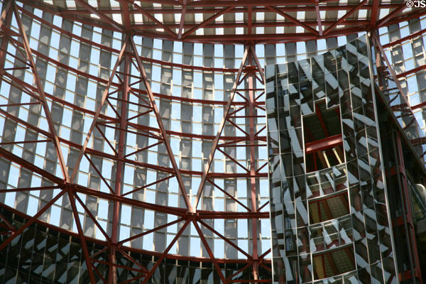 Internal structural beams of James R. Thompson Center. Chicago, IL.