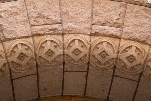 Carved stone diamonds of Rookery Building. Chicago, IL.