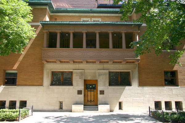 James Charnley House (1891) (1365 North Astor St.). Chicago, IL. Architect: Louis H. Sullivan & Frank Lloyd Wright. On National Register.