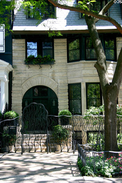 Elaborate gates of a Gold Coast home. Chicago, IL.