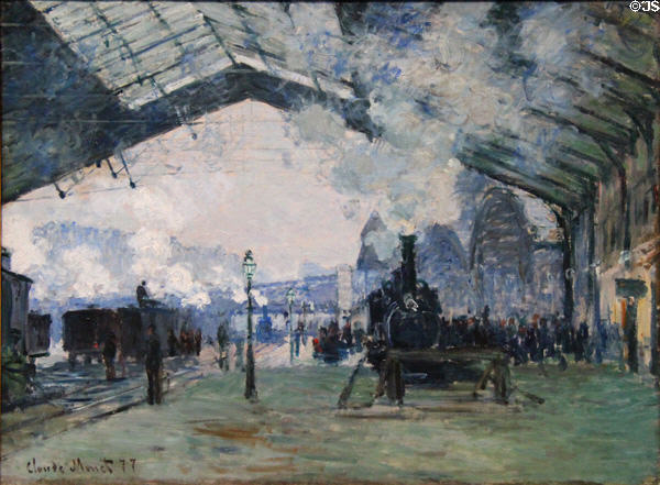 Arrival of the Normandy Train at Gare St.-Lazare painting (1877) by Claude Monet at Art Institute of Chicago. Chicago, IL.