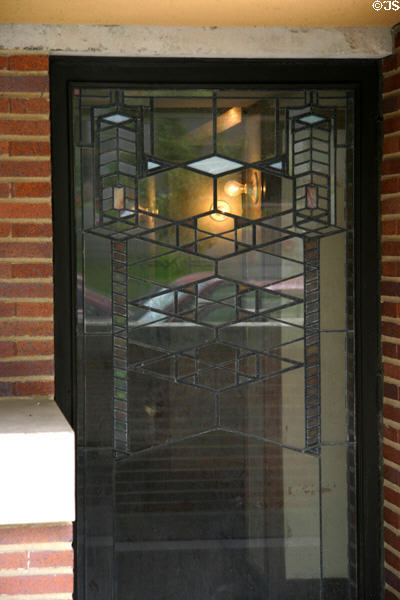 Leaded glass window of Frederick C. Robie House. Chicago, IL.