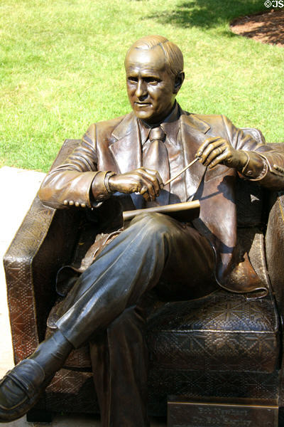 Statue of comedian Bob Newhart at Navy Pier Park. Chicago, IL.