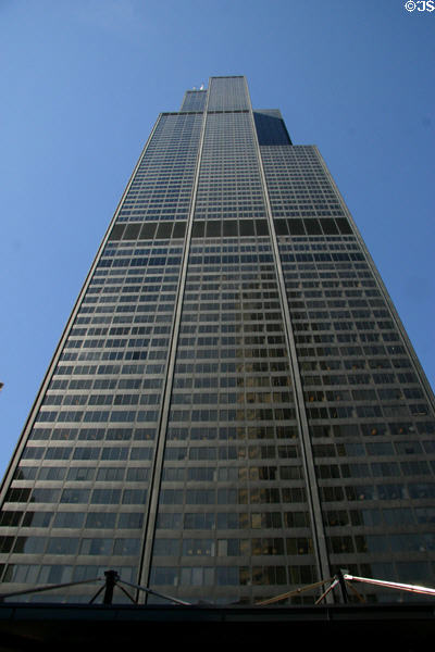 Sears Tower facade view. Chicago, IL.