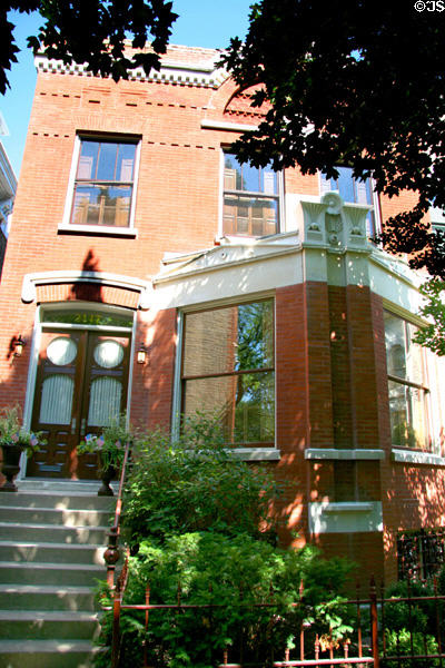 Leon Mannheimer Home (1884) (2147 N. Cleveland St.). Chicago, IL. Architect: Louis H. Sullivan.