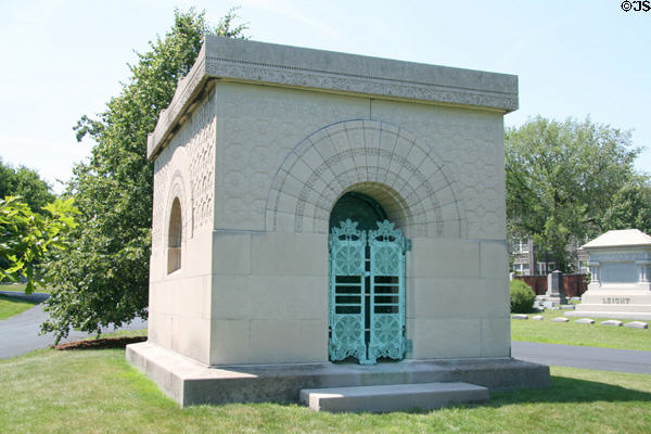Tomb (1890) of Henry H. Getty (1837-1920) lumber merchant in Graceland Cemetery. Chicago, IL. Architect: Louis H. Sullivan.