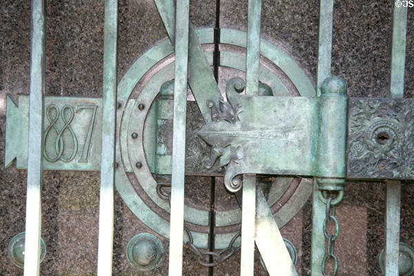 Entrance lock to Ryerson Tomb by Louis H. Sullivan. Chicago, IL.
