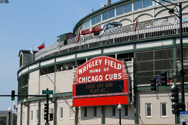 Wrigley Field Home of Chicago Cubs (1914) (1060 W. Addison St.). Chicago, IL. Architect: Zachary Davis.