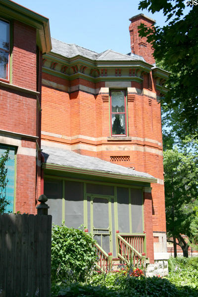 Queen Anne-style house in Pullman Village. Chicago, IL.