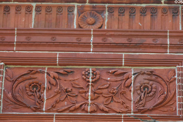 Terra Cotta tiles of Sidney A. Kent House. Chicago, IL.