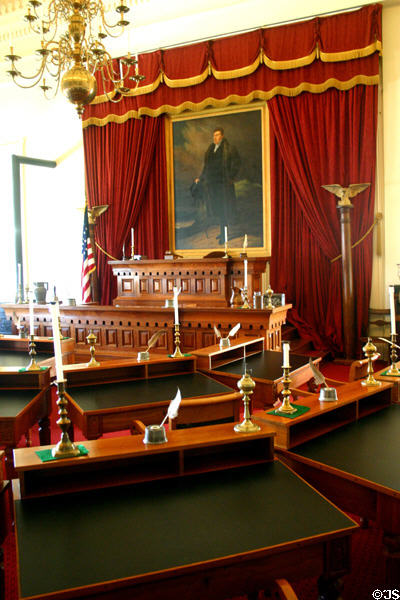 Senate chamber of Old State Capitol. Springfield, IL.
