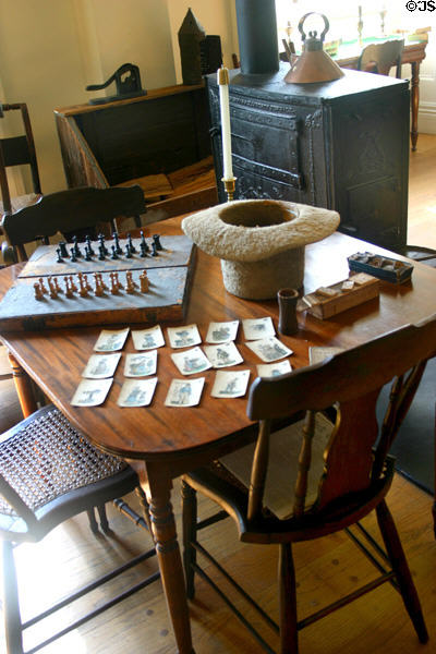 Games table in Old State Capitol. Springfield, IL.
