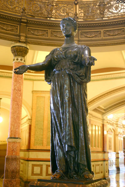 Statue commemorating women (1893), first displayed at World's Columbian Exposition, at Illinois State Capitol. Springfield, IL.