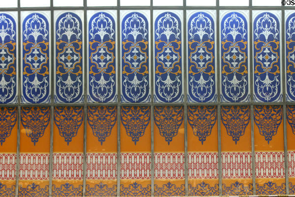 Pattern along stairwell corridor skylight at Illinois State Capitol. Springfield, IL.
