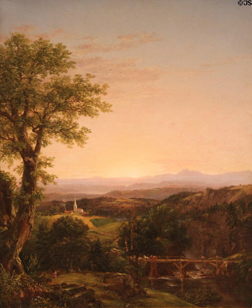 New England Scenery painting (1839) by Thomas Cole at Art Institute of Chicago. Chicago, IL.