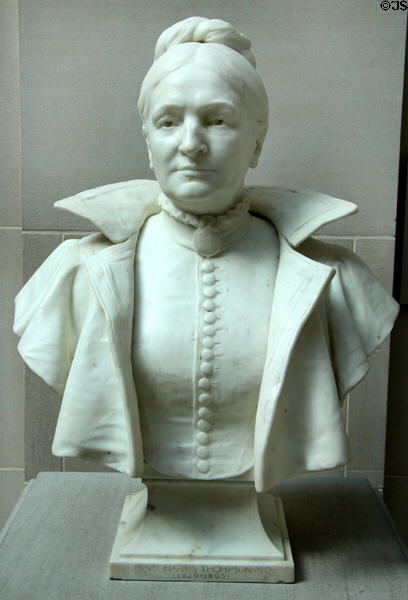 Mary Harris Thompson, MD marble bust (1902) by Daniel Chester French at Art Institute of Chicago. Chicago, IL.