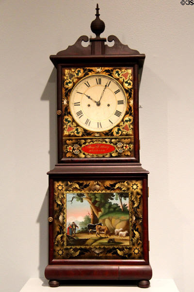 Shelf clock (1820-40) by Benjamin Torrey of Hanover, MA at Art Institute of Chicago. Chicago, IL.