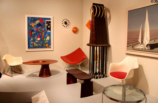 Gallery of modern furniture at Art Institute of Chicago. Chicago, IL.