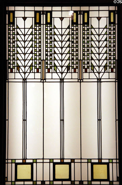 Tree of Life window (1904) by Frank Lloyd Wright at Art Institute of Chicago. Chicago, IL.